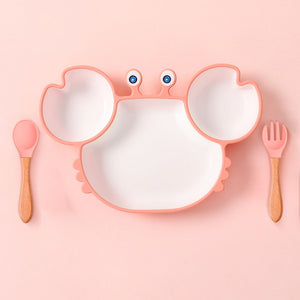 Baby Bowls Plates Spoons Silicone